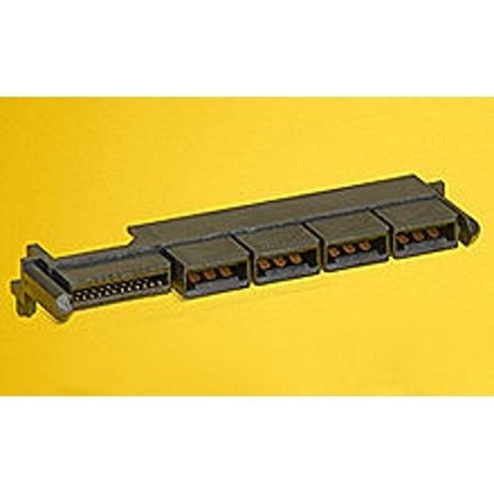 MOLEX Card Edge Connector, Male, Right Angle, Solder Terminal, Locking, Black Insulator, Receptacle 459844152